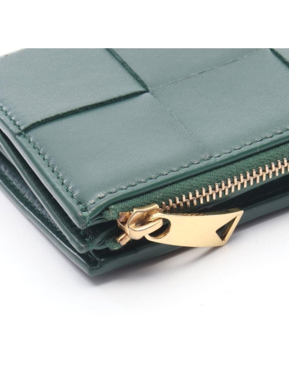 Bottega Veneta Bifold Wallet Small Cassette Maxi Intrecciato Dark Green Leather - Picture 8 of 8
